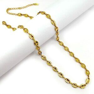 GOLD STAINLESS STEEL MARINER CHAIN NECKLACE